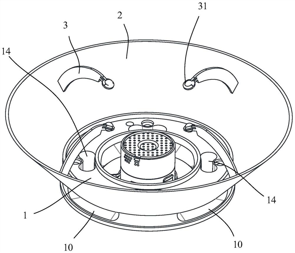 Integrated gas mixing structure, combustor and stove