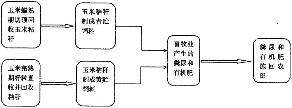 Segmented comprehensive utilization mode for corn straw