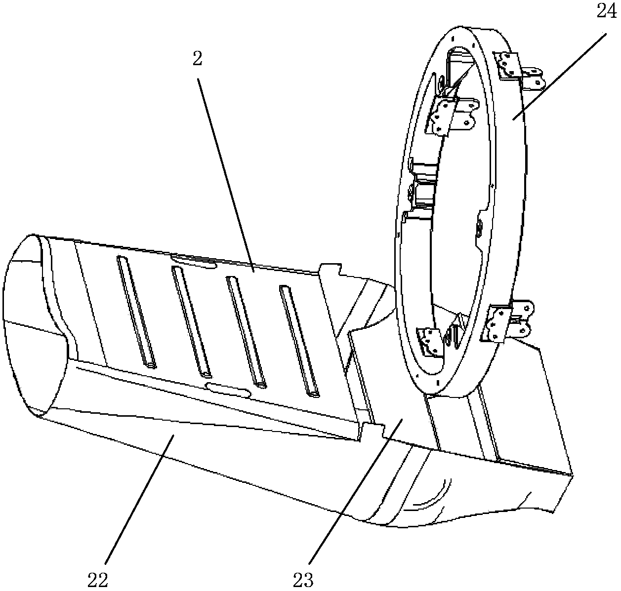 Aircraft engine compartment air inlet flue fairing