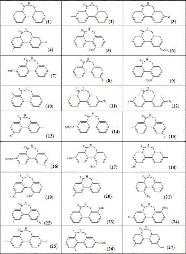 Diaryl-azepin-5-one compound synthesis method