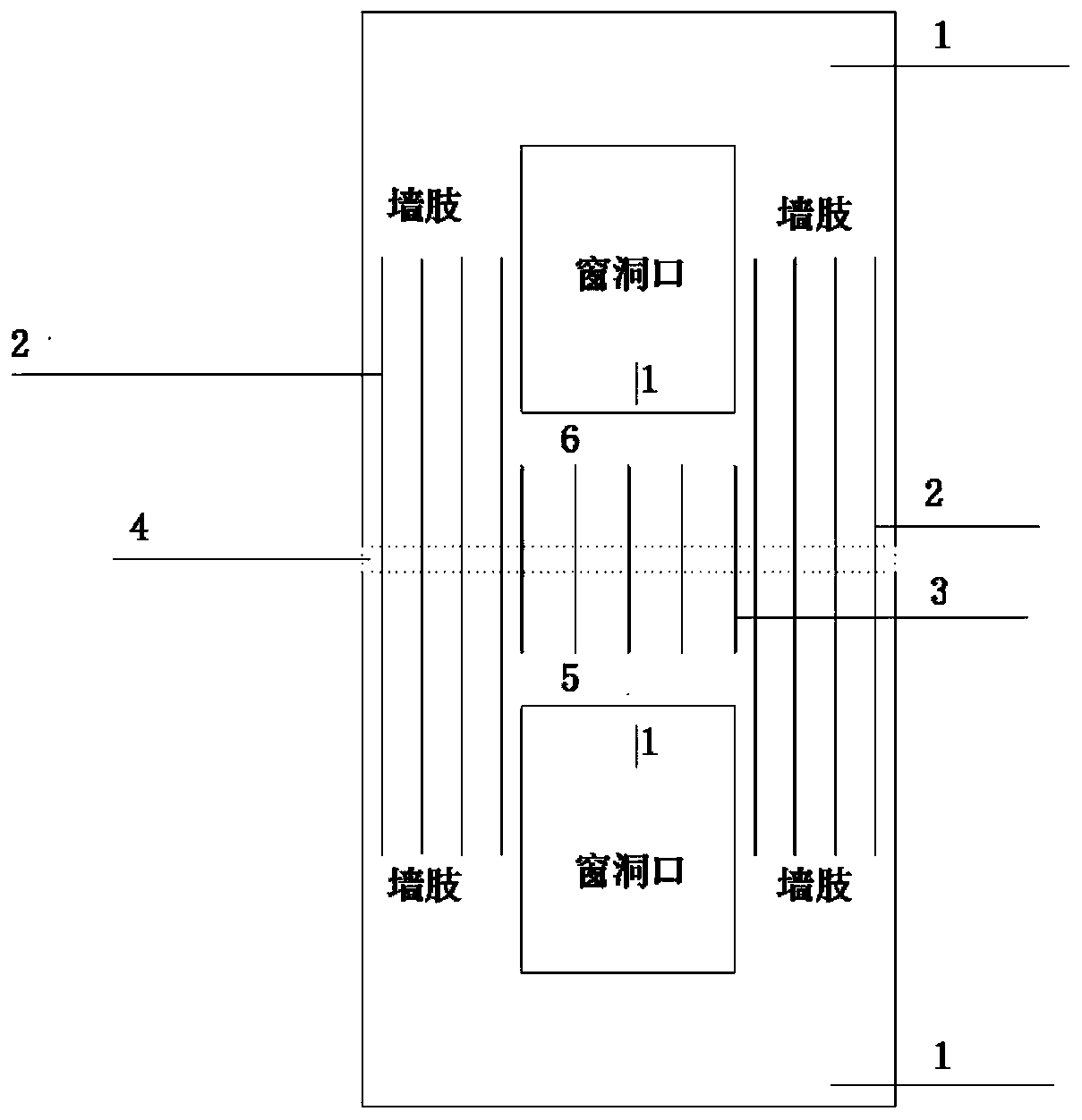 Window opening forming superimposed shear wall coupling beam assembling construction method