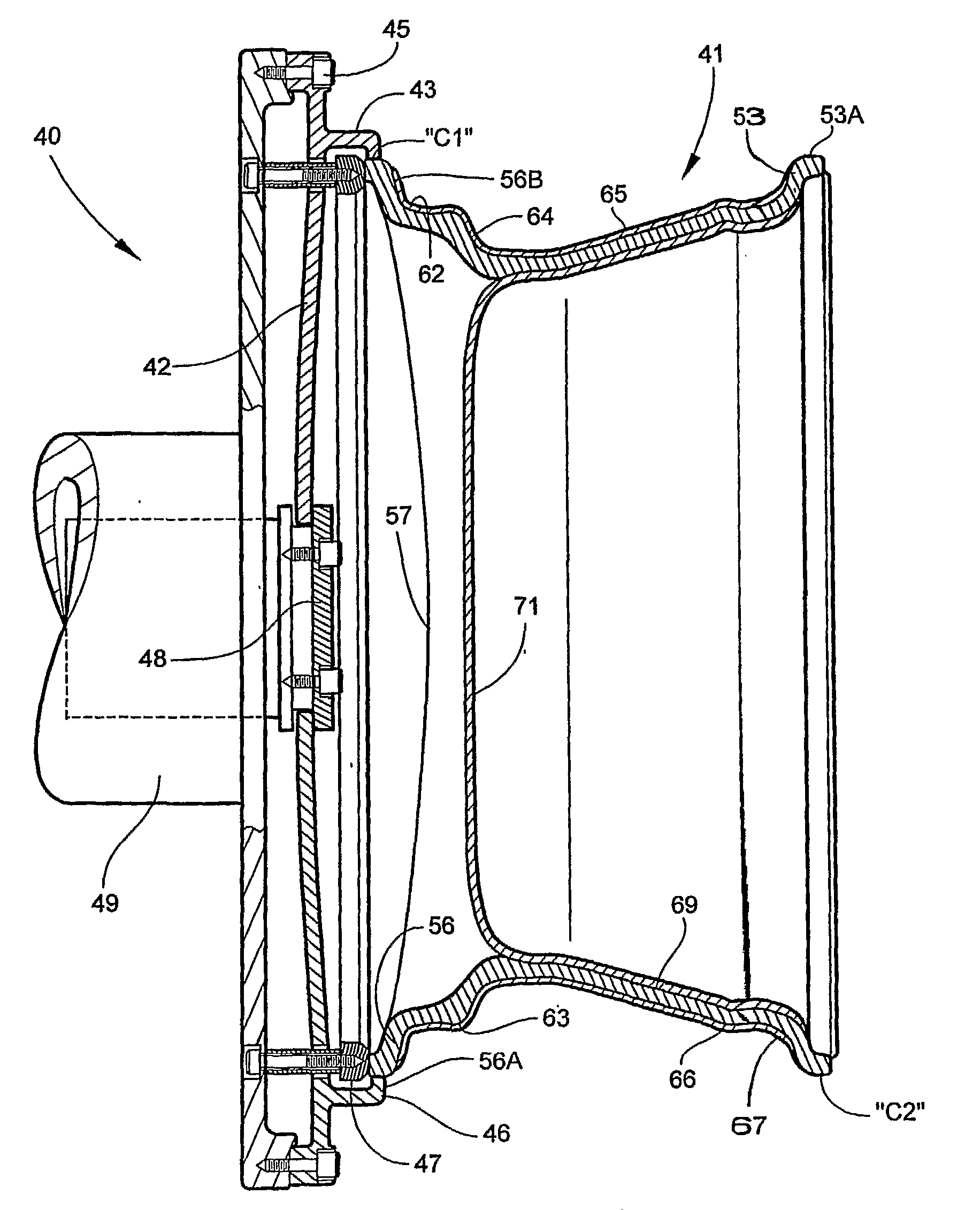 Method For Clamping And Turning A Vehicle Wheel Shape
