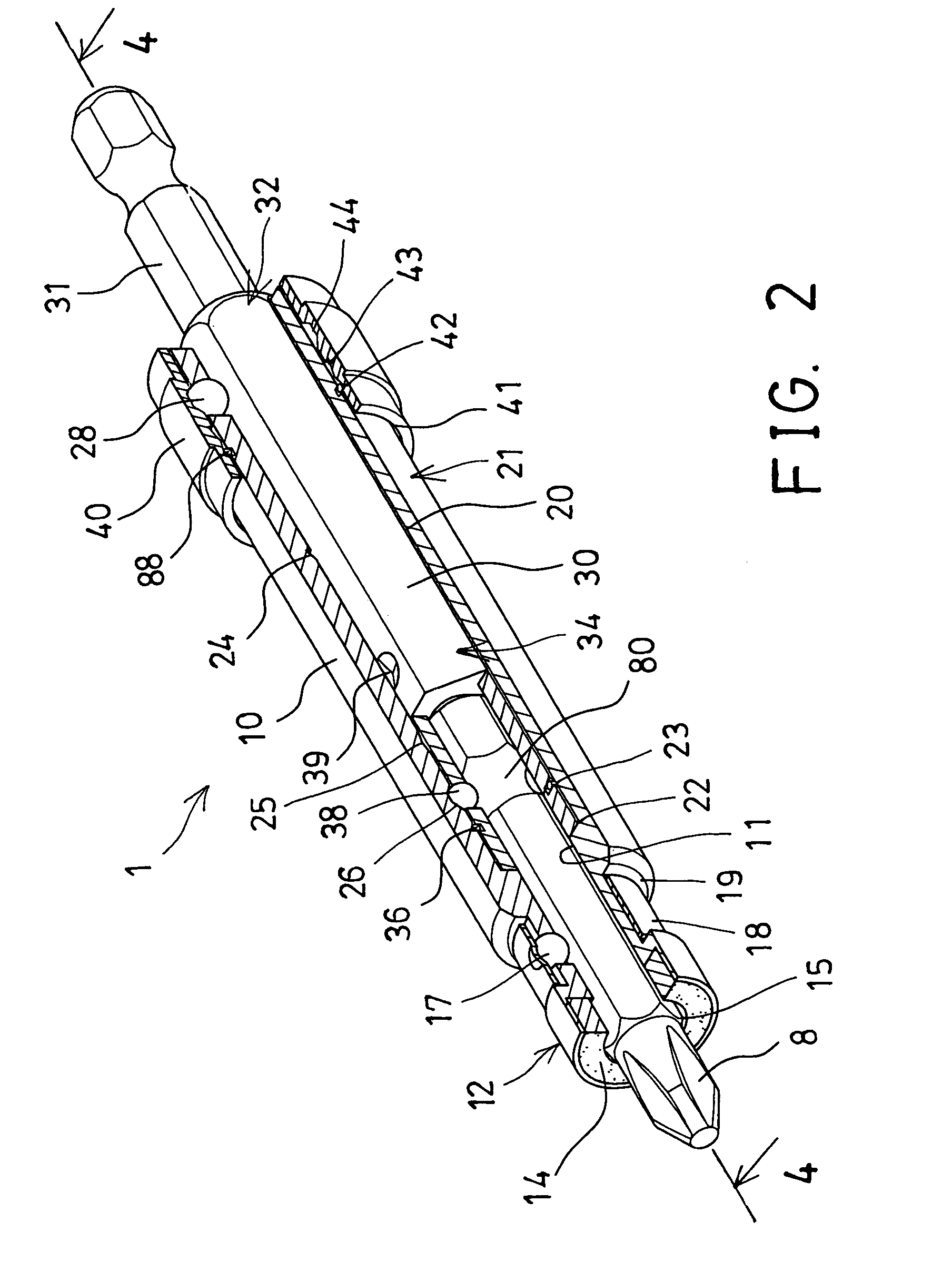 Tool retaining or connecting device