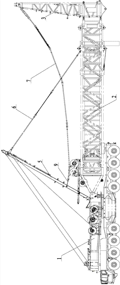 Crane and arm rising method thereof