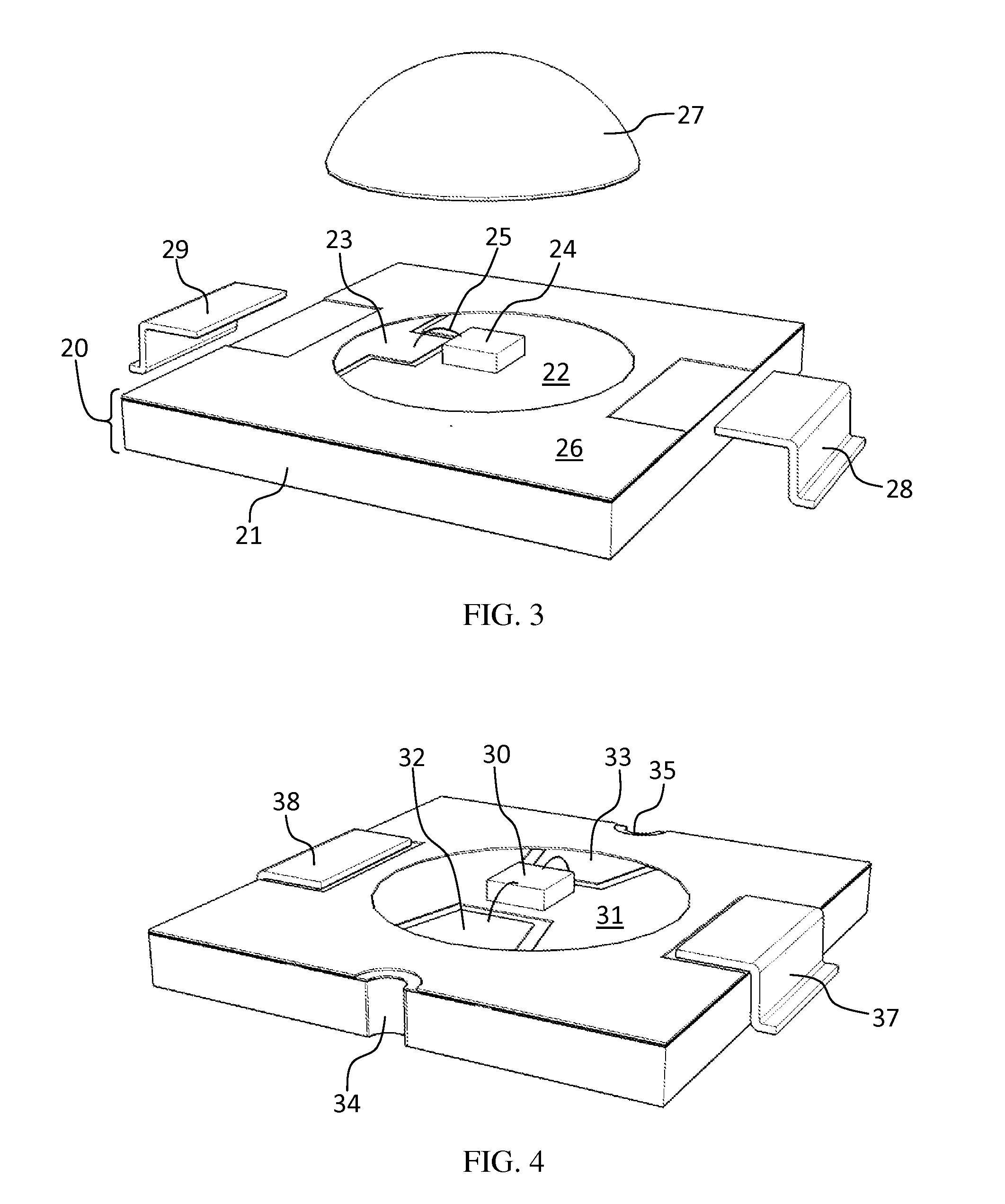 Light Emitting Chip Package With Metal Leads For Enhanced Heat Dissipation