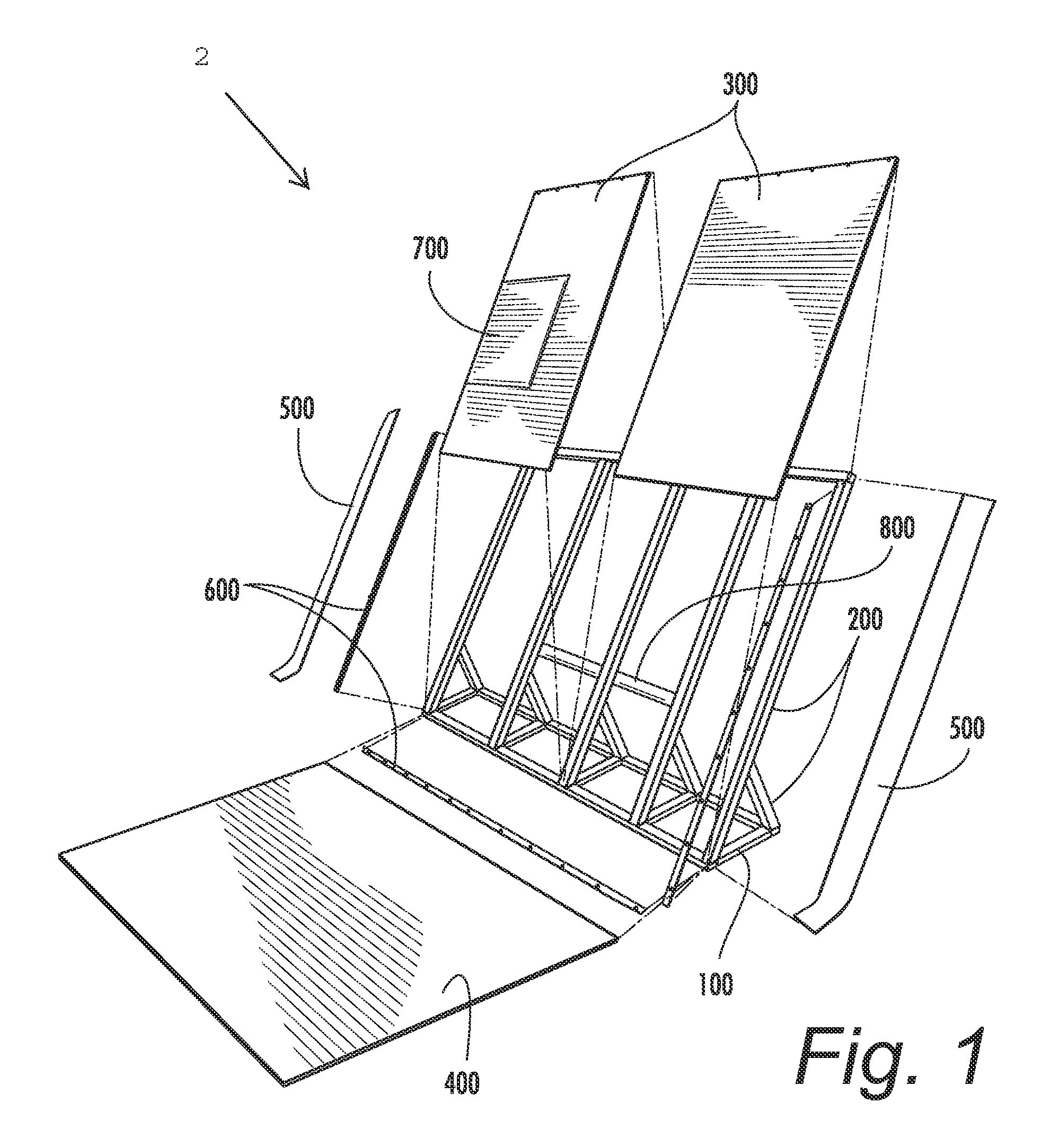 Moving headboard trailer ejector and floor cleaning