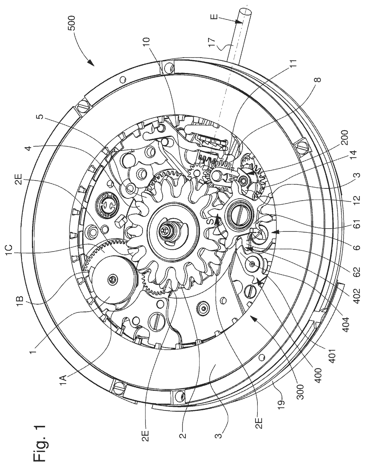 Timepiece display mechanism with a fast corrector