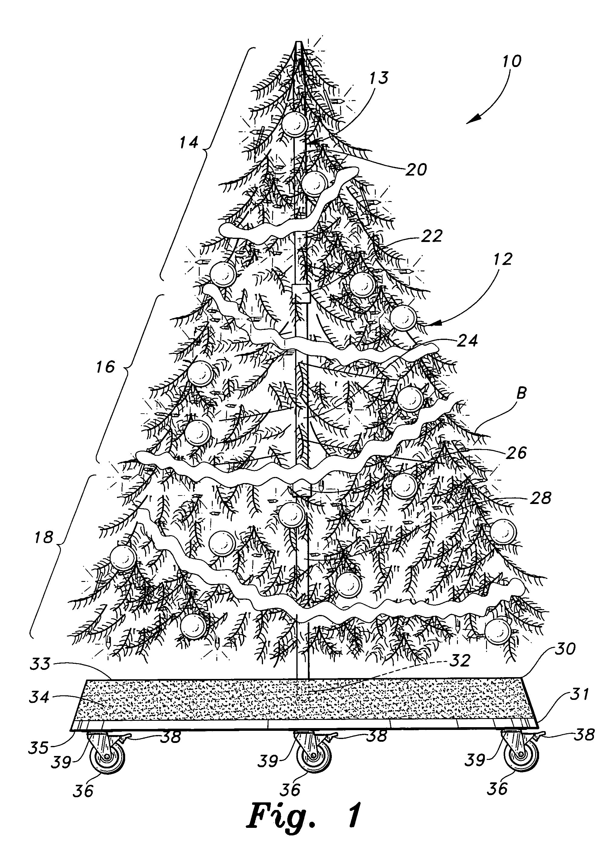 Artificial Christmas tree and cover system