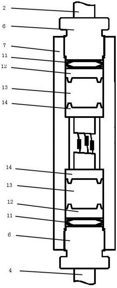 Cable sealing device for underwater platform