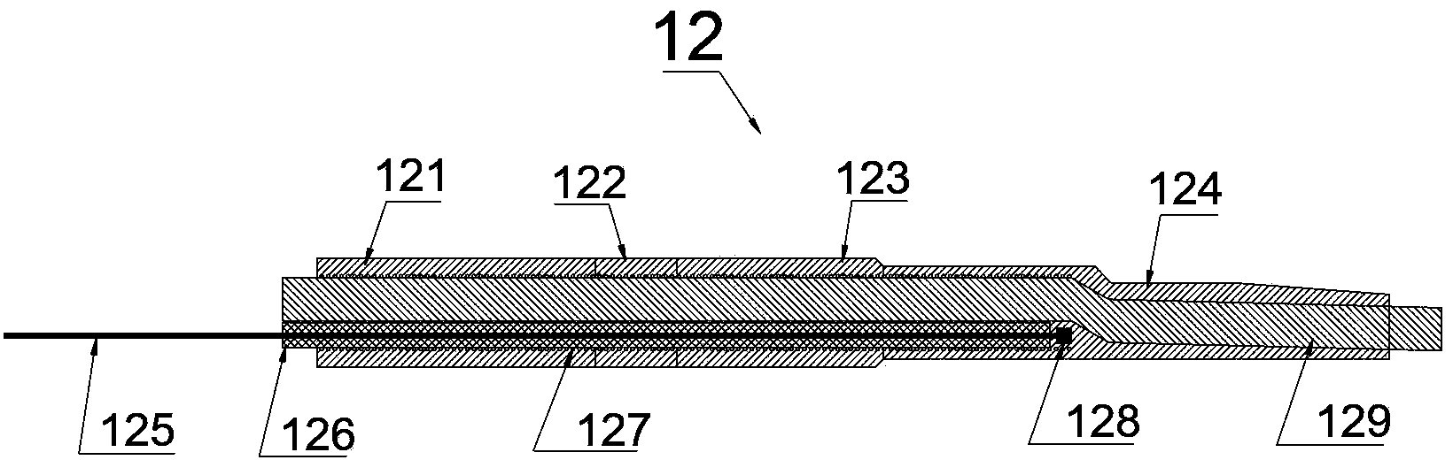 Renal artery cold saline water radio frequency ablation controllable electrode catheter