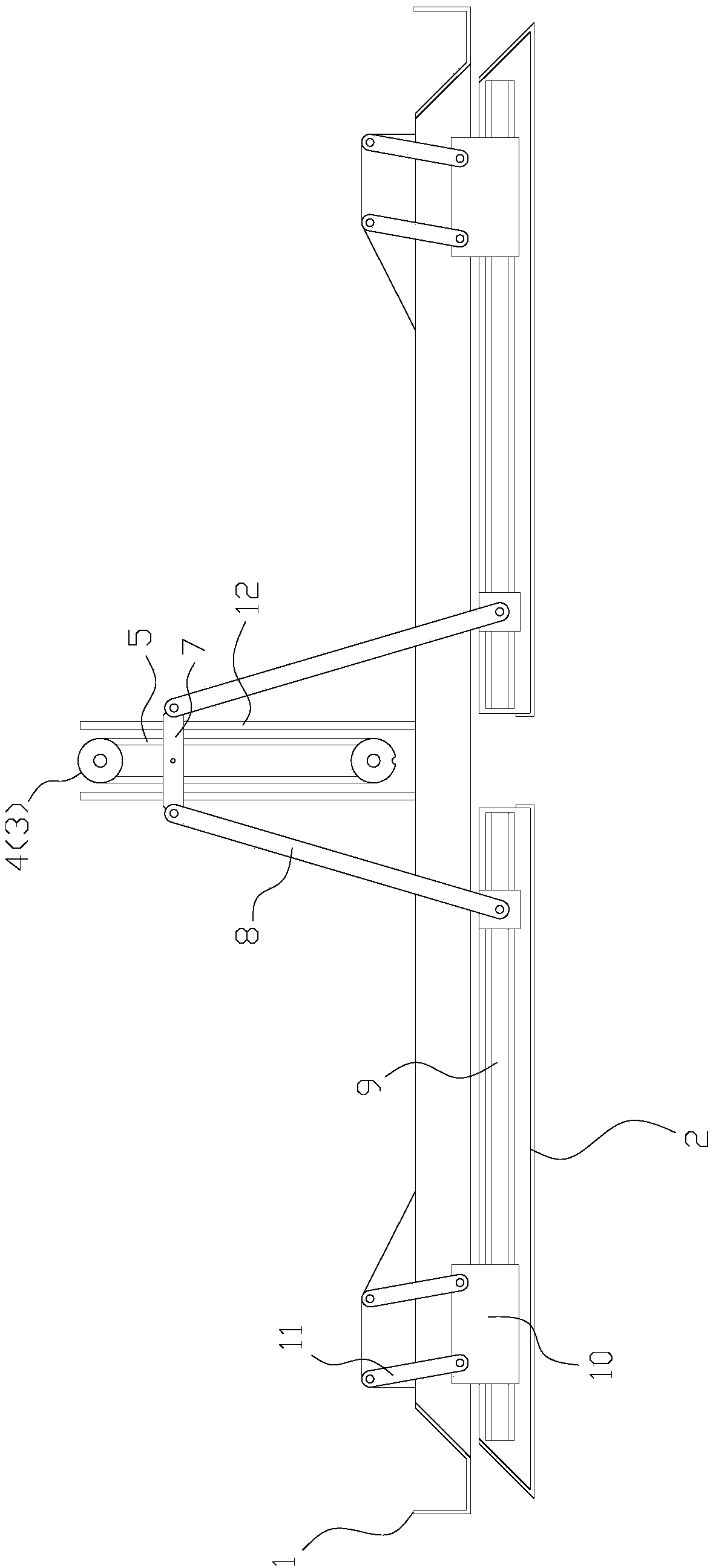 Sliding reciprocating mechanism open-close type ceiling