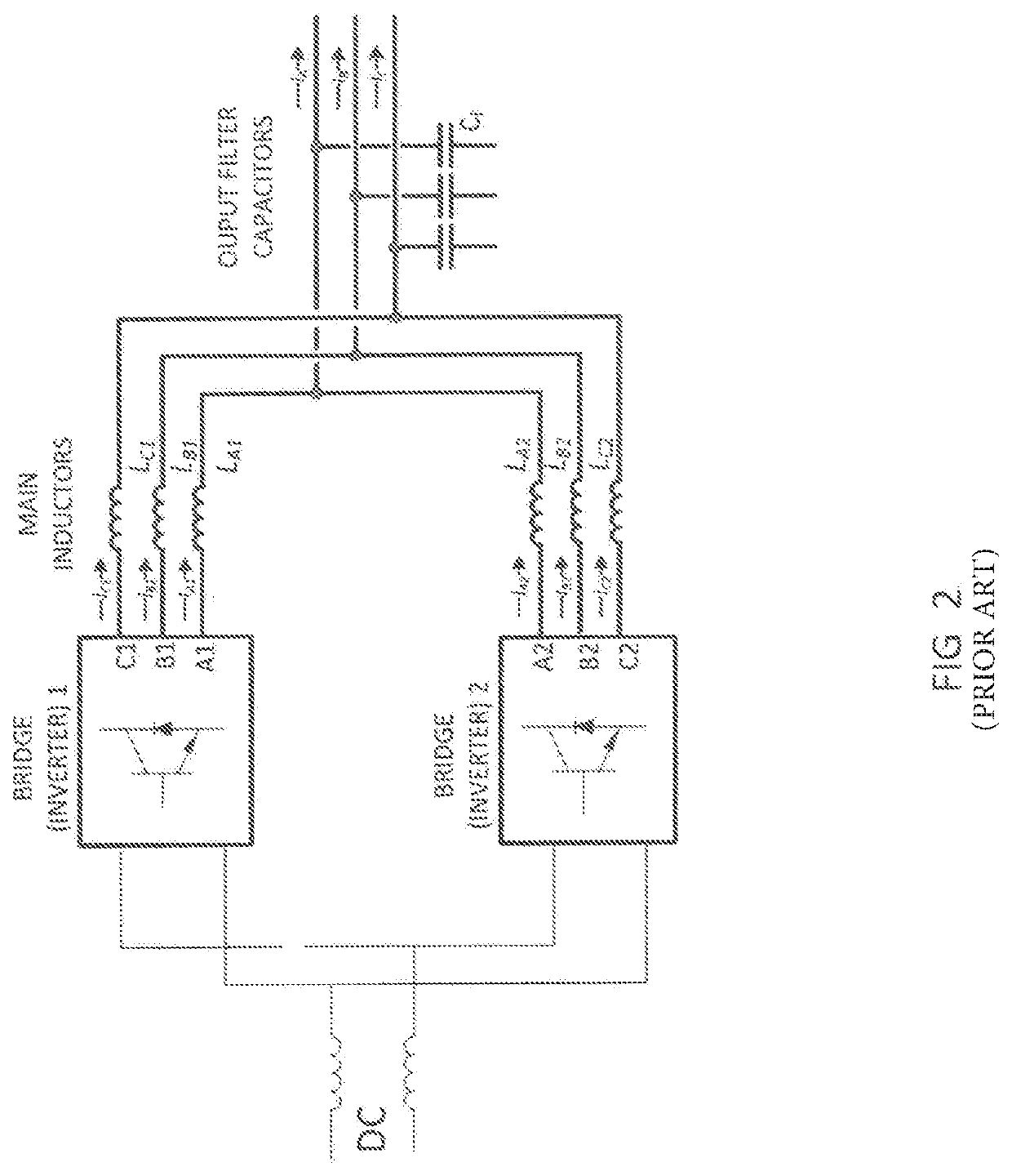 Interleaved parallel inverters with integrated filter inductor and interphase transformer