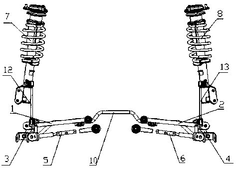 Four-wheel electric vehicle independent suspension