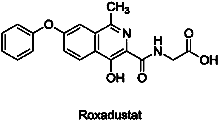 Synthesis method of roxadustat