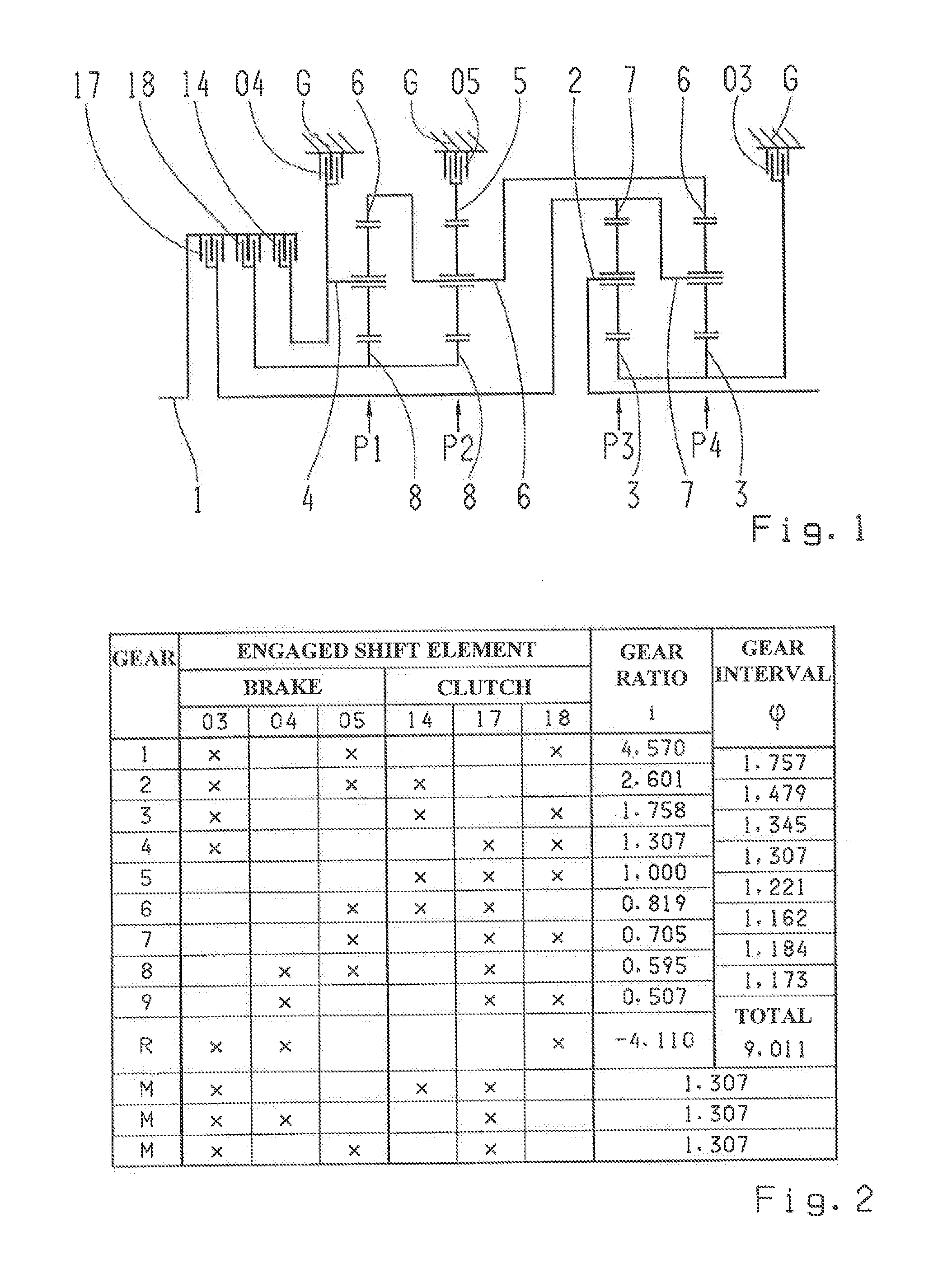 Multi-speed gearbox