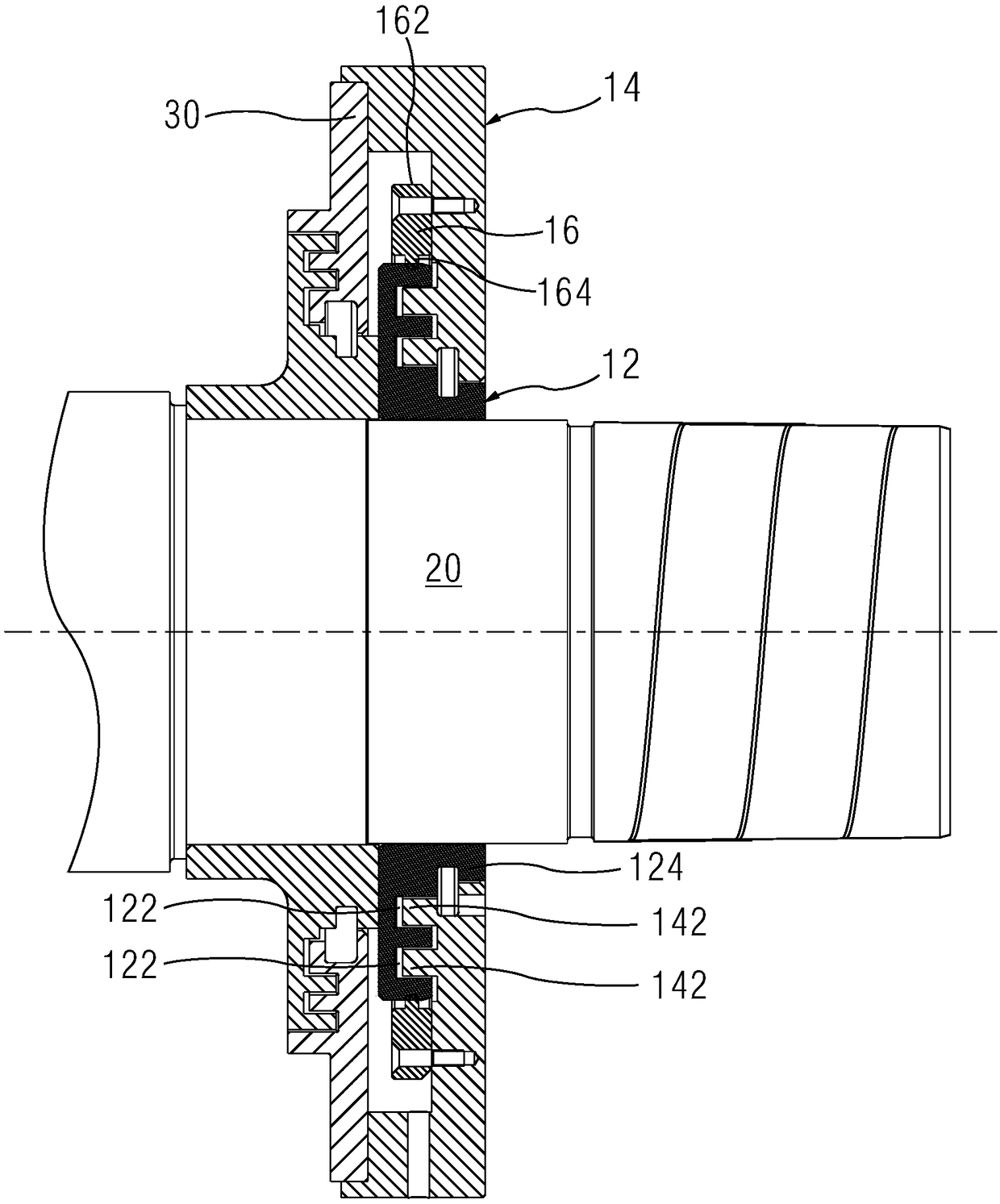 Motor driving shaft grounding device and motor