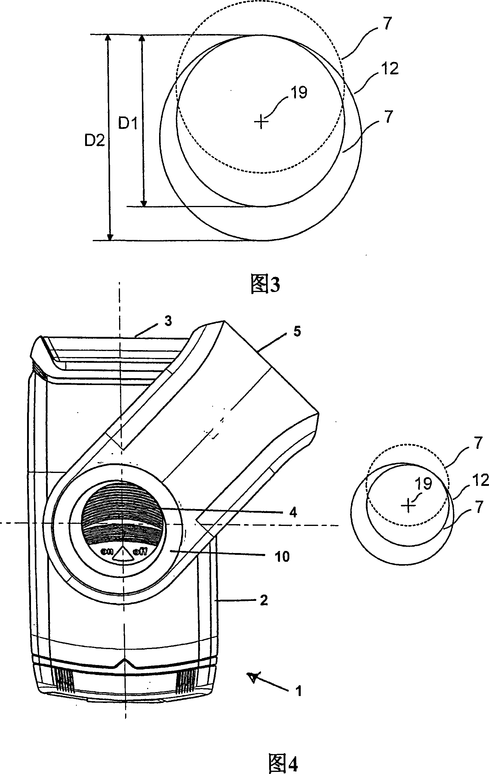 Electric hair-removing device