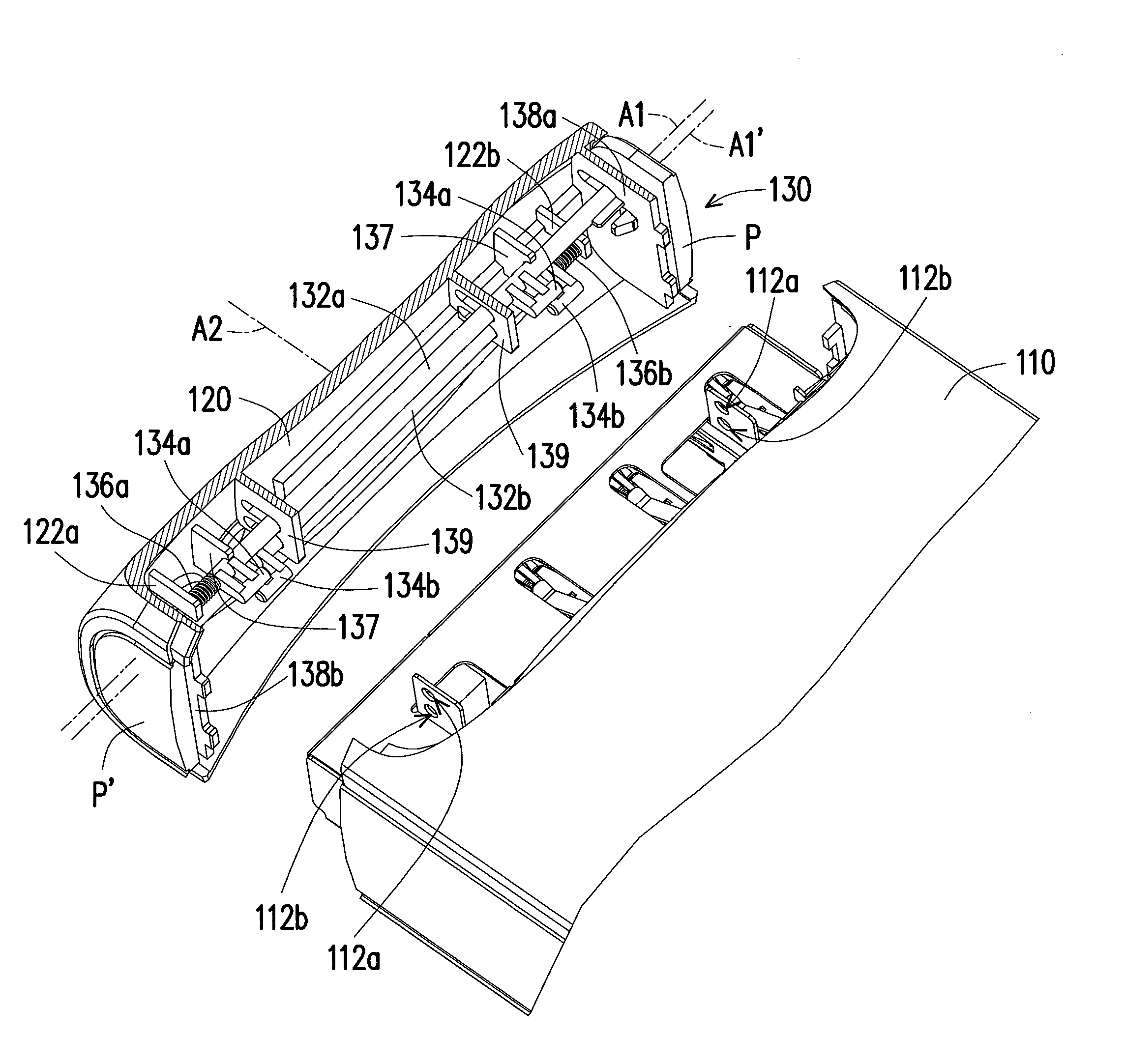 Electronic device, assembling structure and assembling method