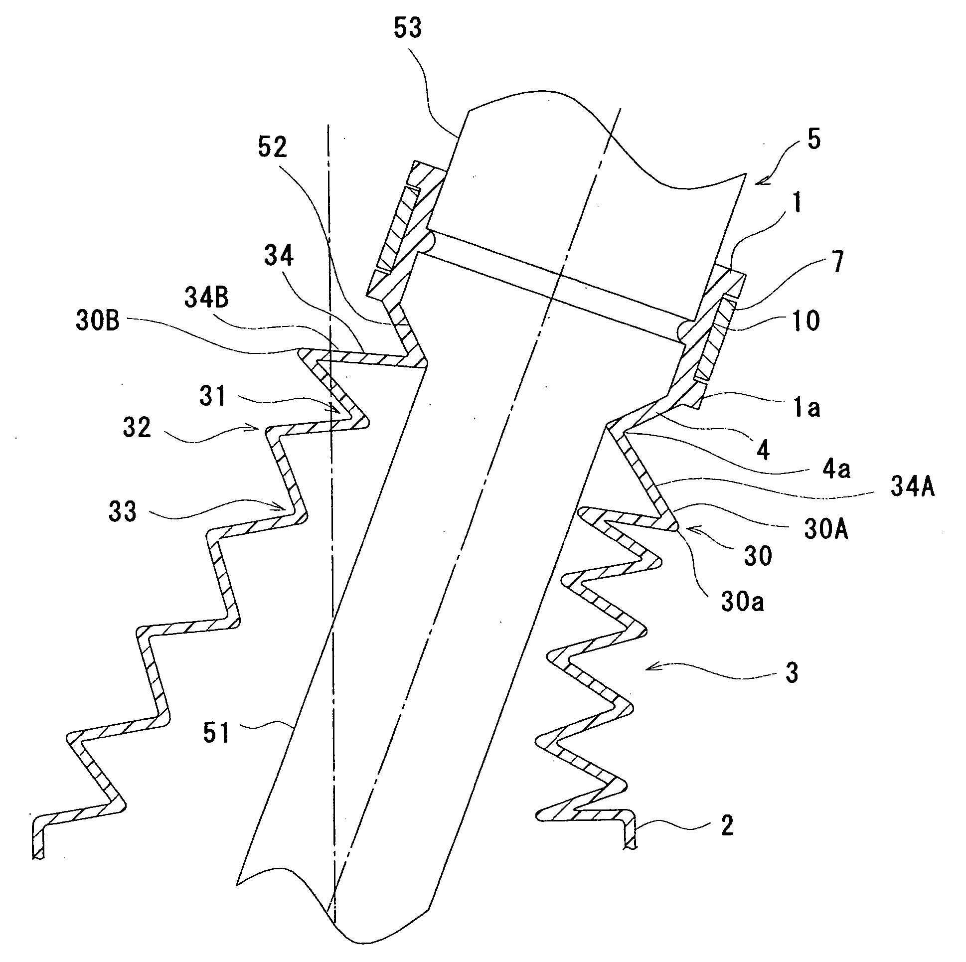 Boot for constant-velocity universal joint and fixing structure for the same