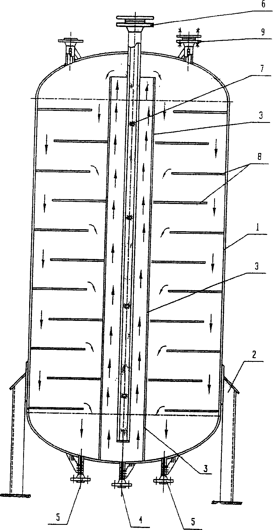 Waste water treating device and its method by ionizing radiation