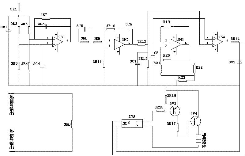 Static-error-free high-precision instrument temperature control circuit