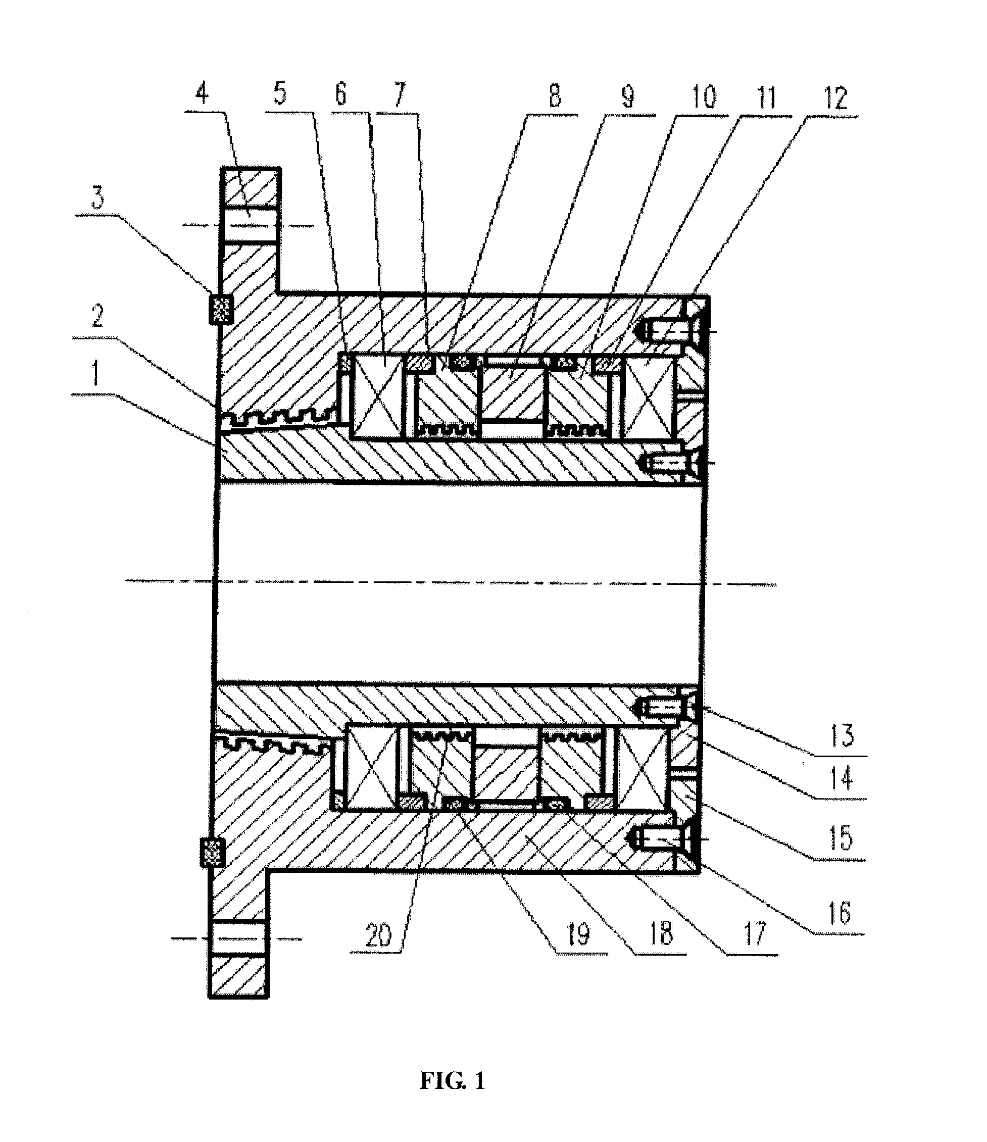 Combined sealing device for a rotary shaft