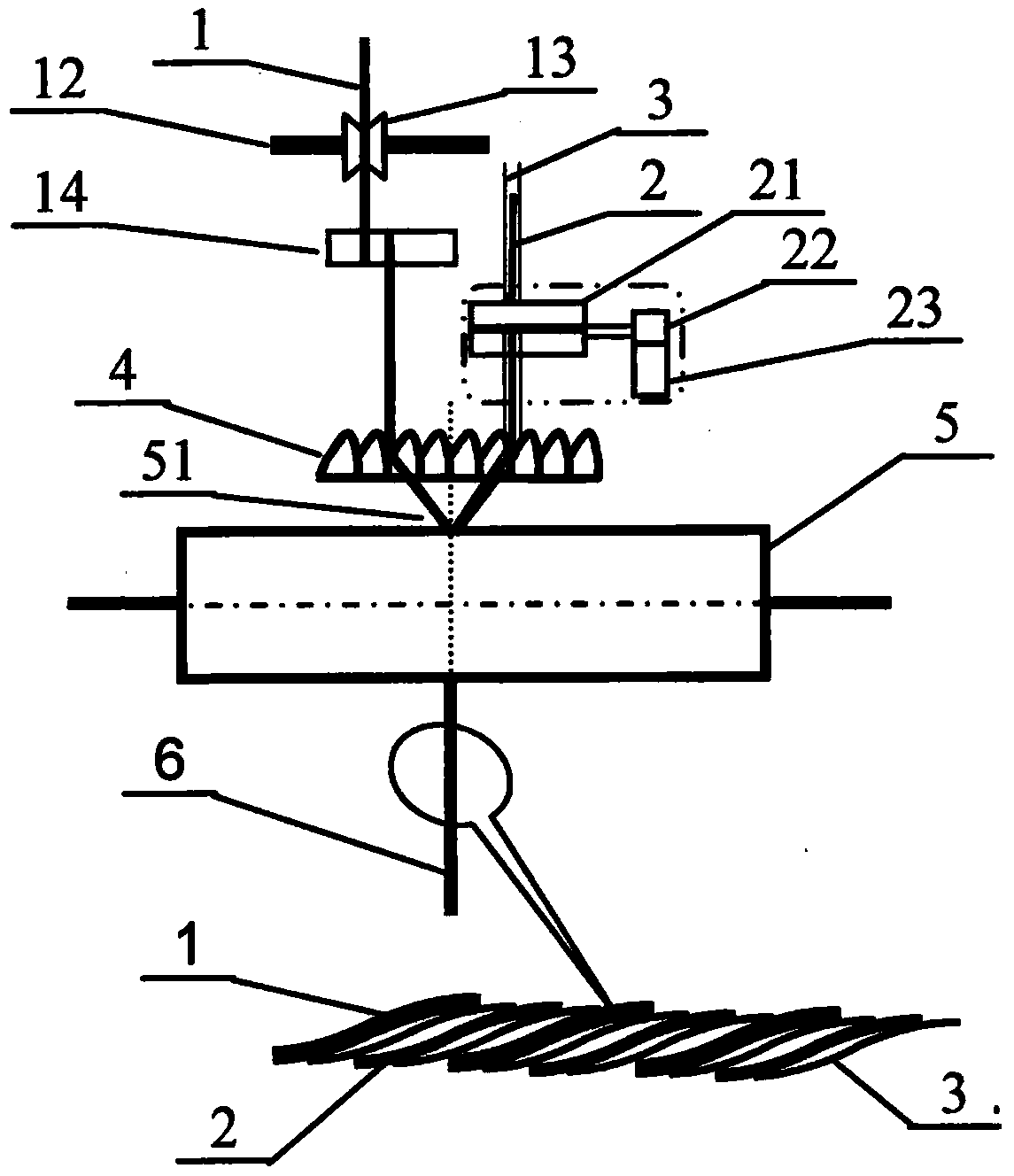 Device and method for preparing auxetic composite yarn with stable structure based on thermal fuse bonding