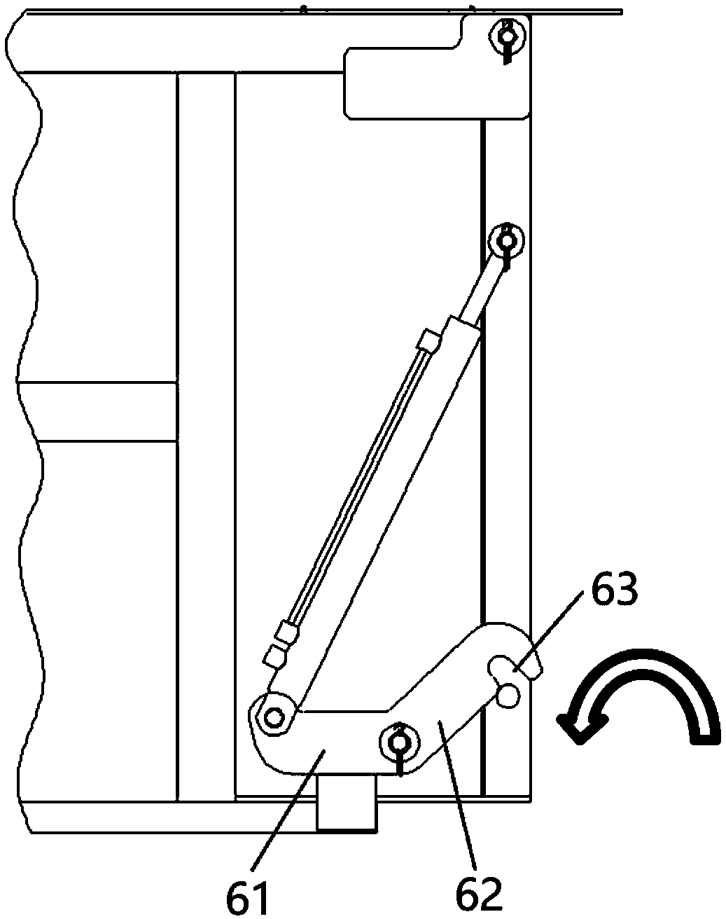 Gate device and rubbish compressing device