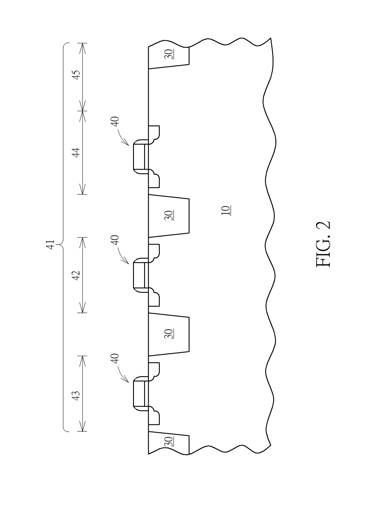 Metal trench de-noise structure and method for forming the same