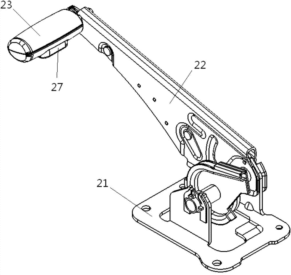 Parking control handle and automobile