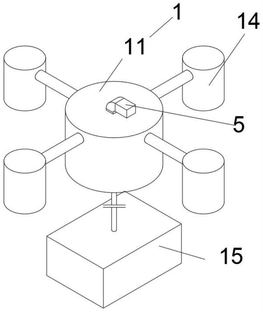 Center float-type wave power generation device