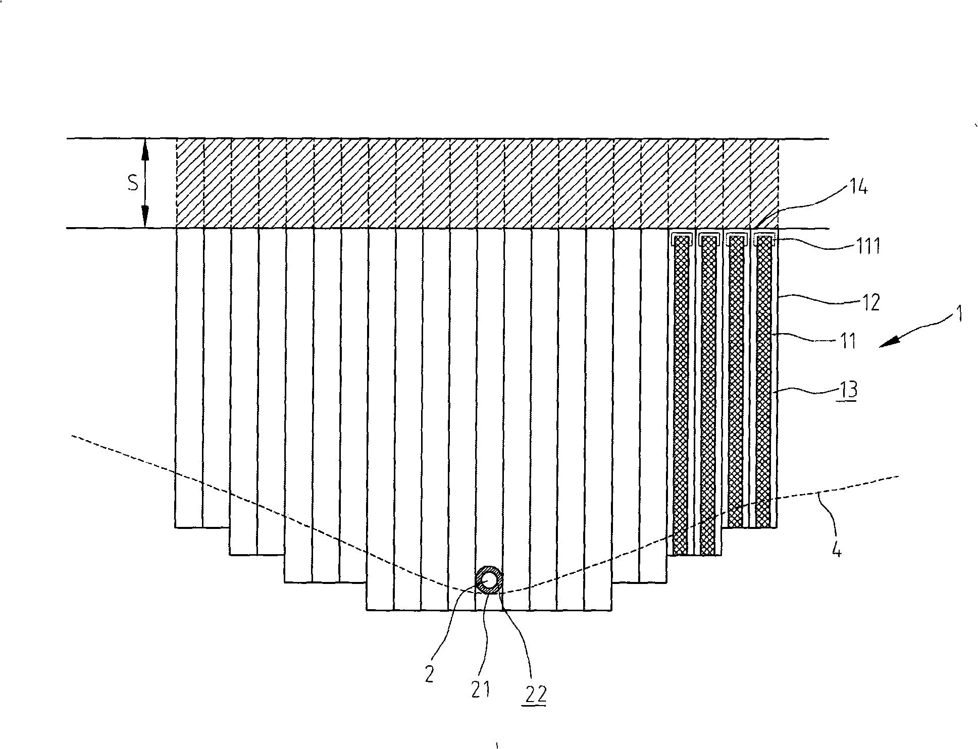 Three-dimensional space water drainage method and structure of gravitational field