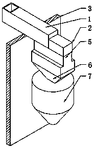 Efficient feeding and stirring device for thermal power station construction