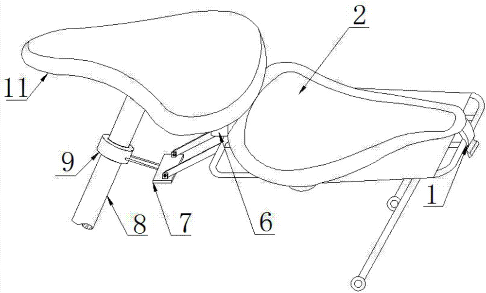 Novel bicycle saddle protection device