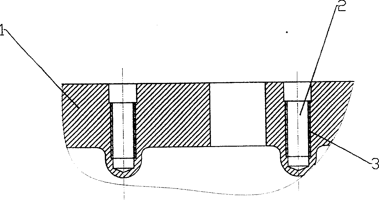 Thread fixing structure of thermal-state magnesium alloy component