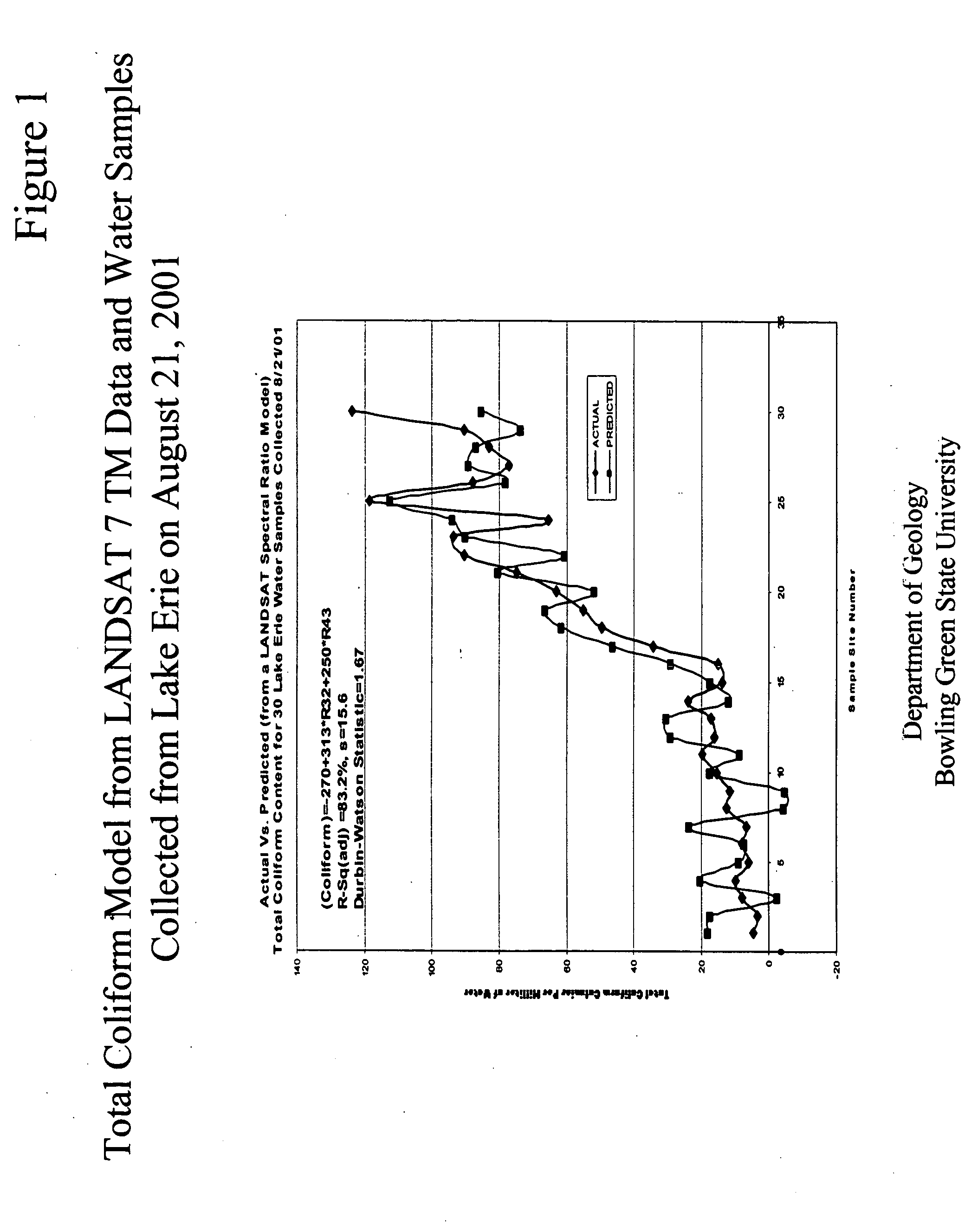 Method and apparatus for detecting coliform bacteria from reflected light