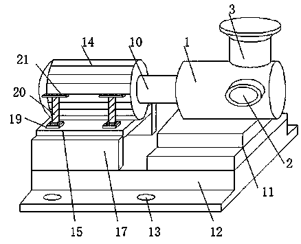 Novel horizontal double-screw pump