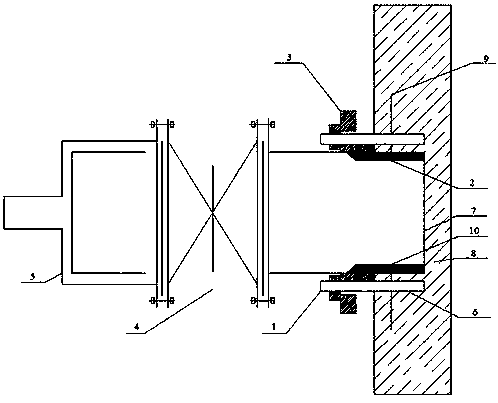 Novel concrete pool wall online hole opening structure and method