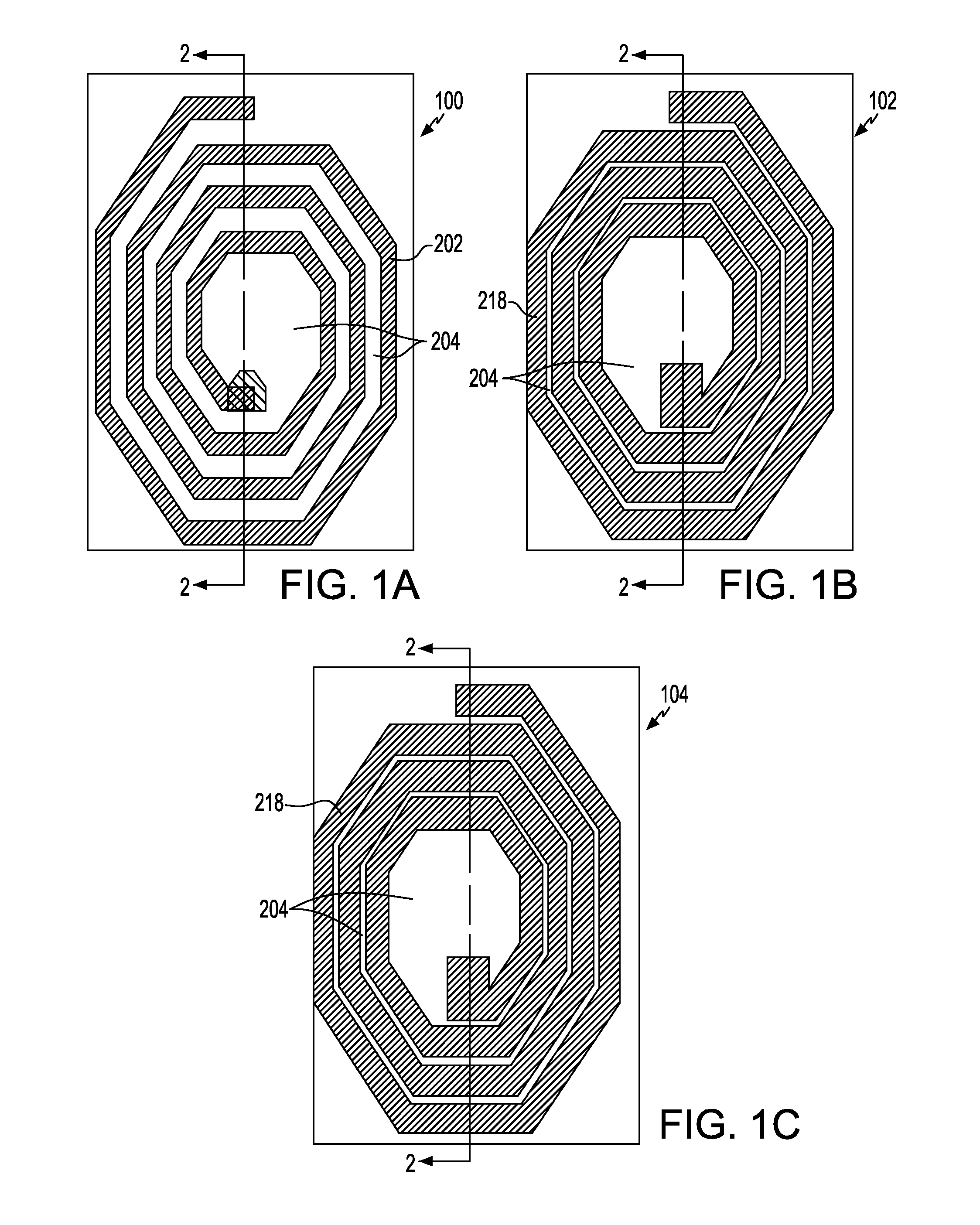 High frequency inductor structure having increased inductance density and quality factor