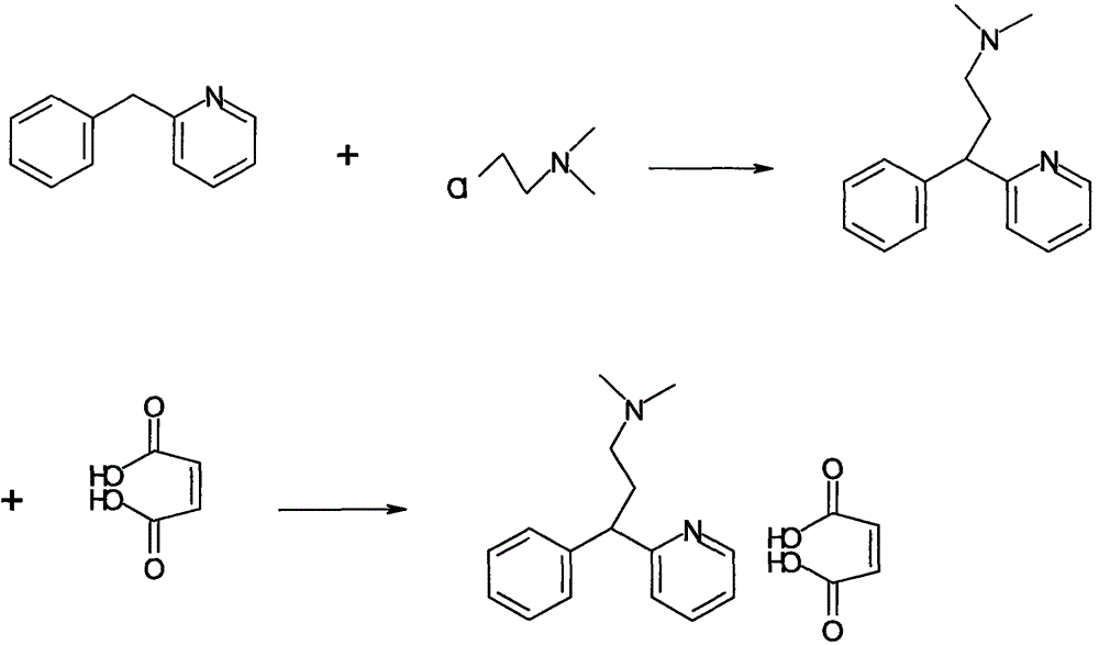 Synthesis method of pheniramine maleate