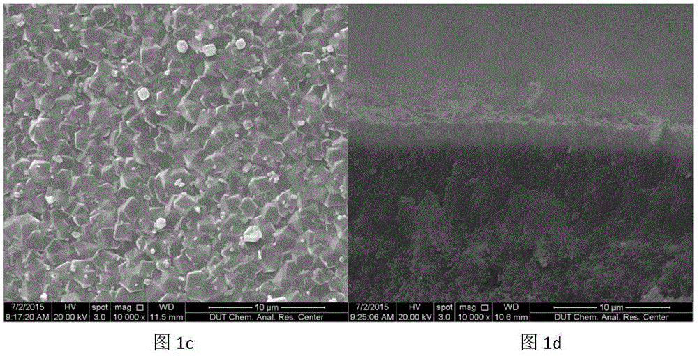 Preparation method for forming metal organic framework ZIF-67 film by utilizing cobalt nano array layer conversion