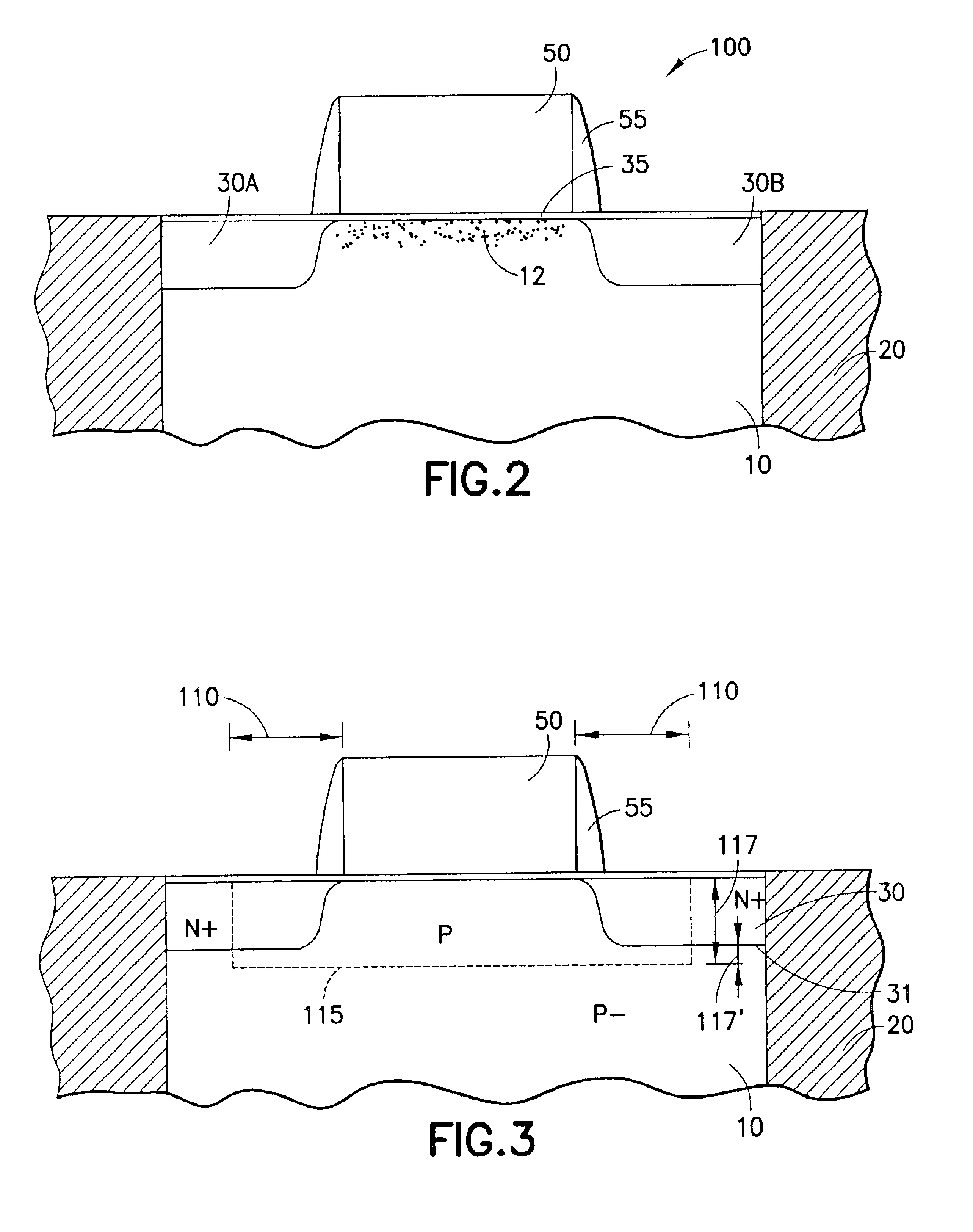 Radiation-hardened transistor fabricated by modified CMOS process
