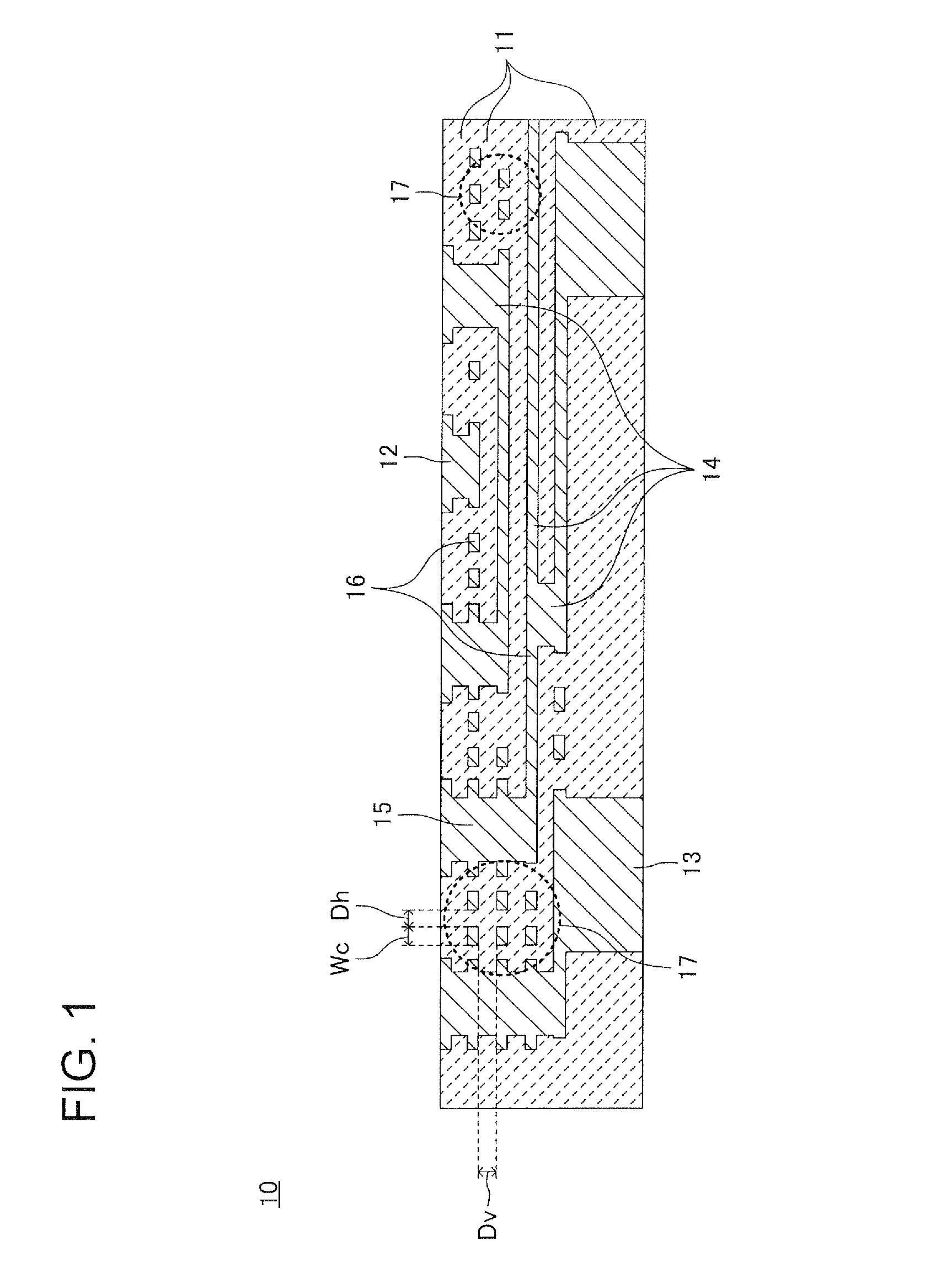 Laminated and sintered ceramic circuit board, and semiconductor package including the circuit board