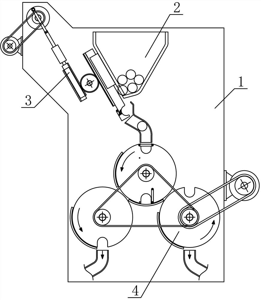 Working method of pipe branching conveying mechanism