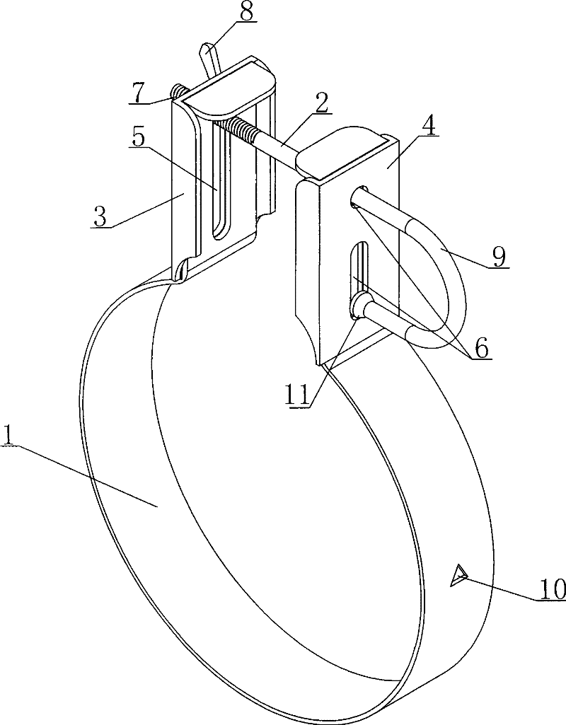 Fixing device of cable switching casing tube