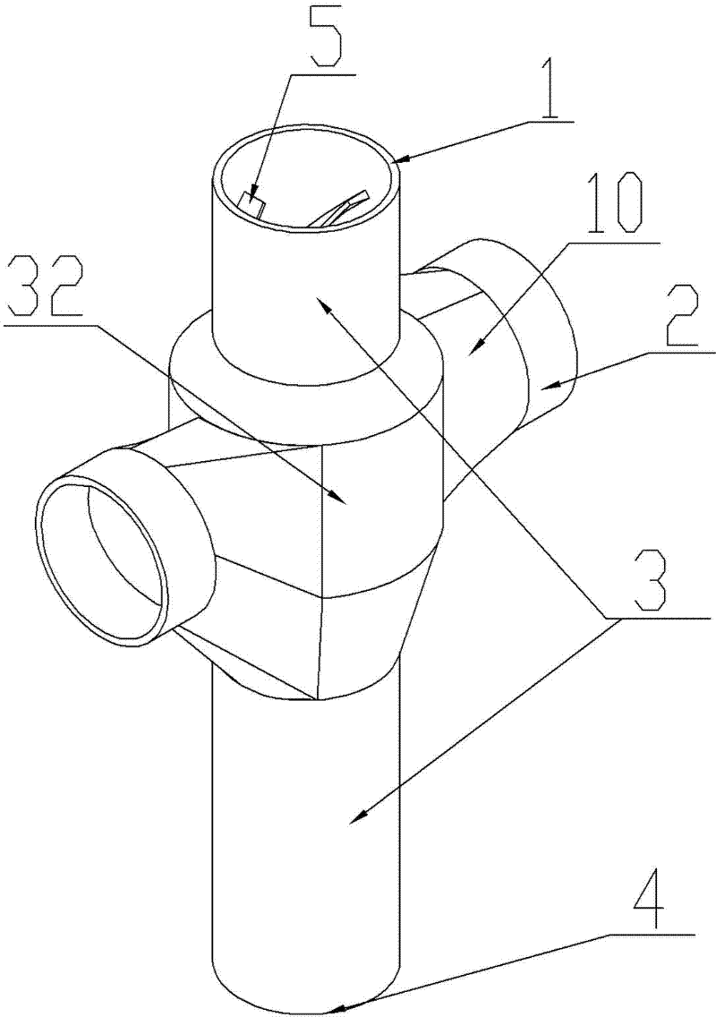 Joint of vortex drain tube