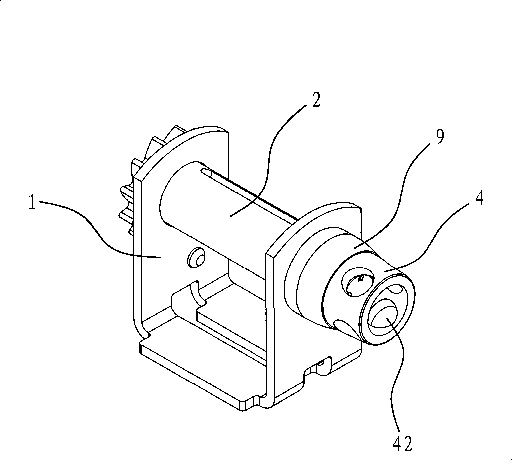 Fast rotation device for winch band axis