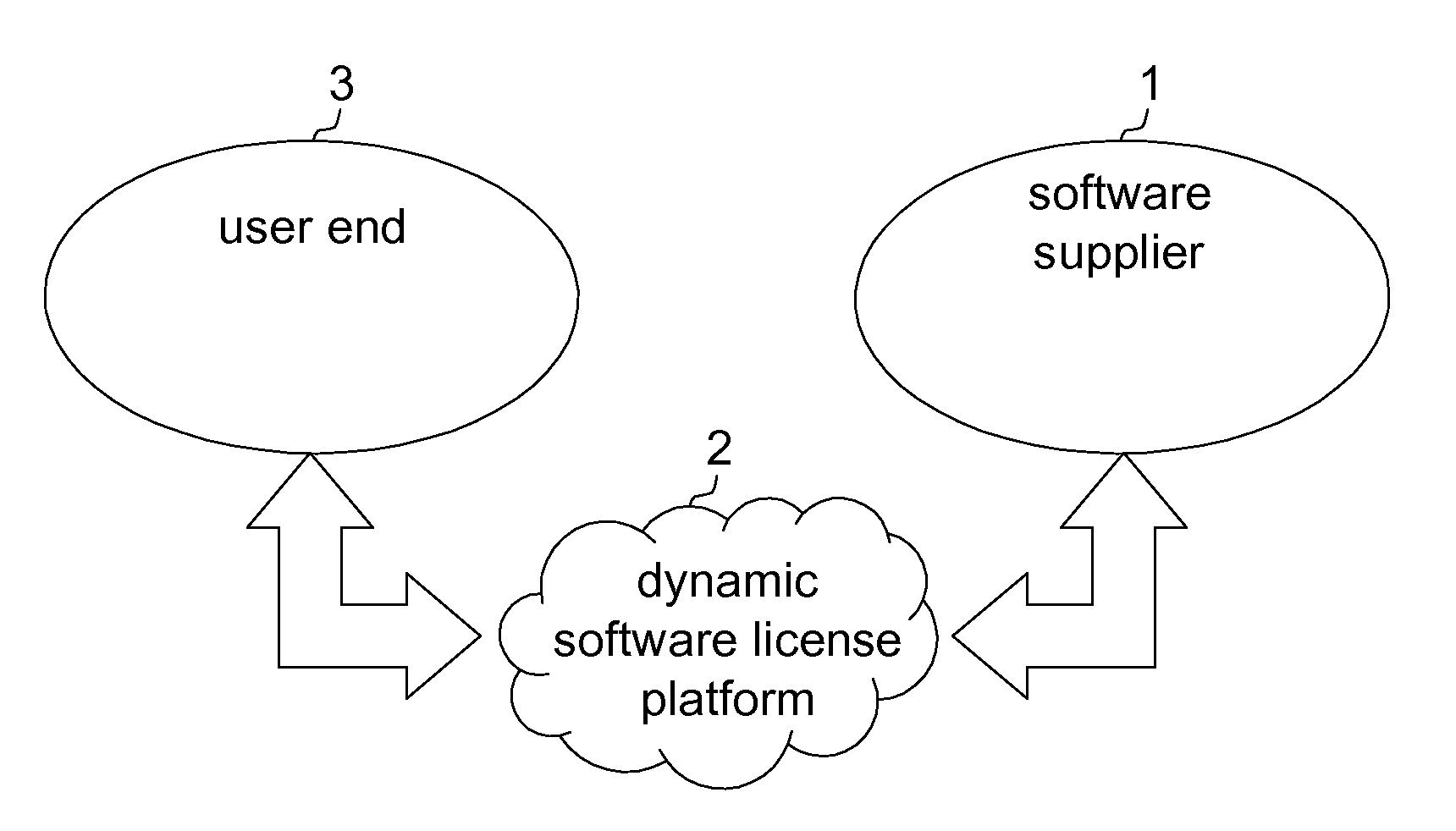 Platform and method for dynamic software license