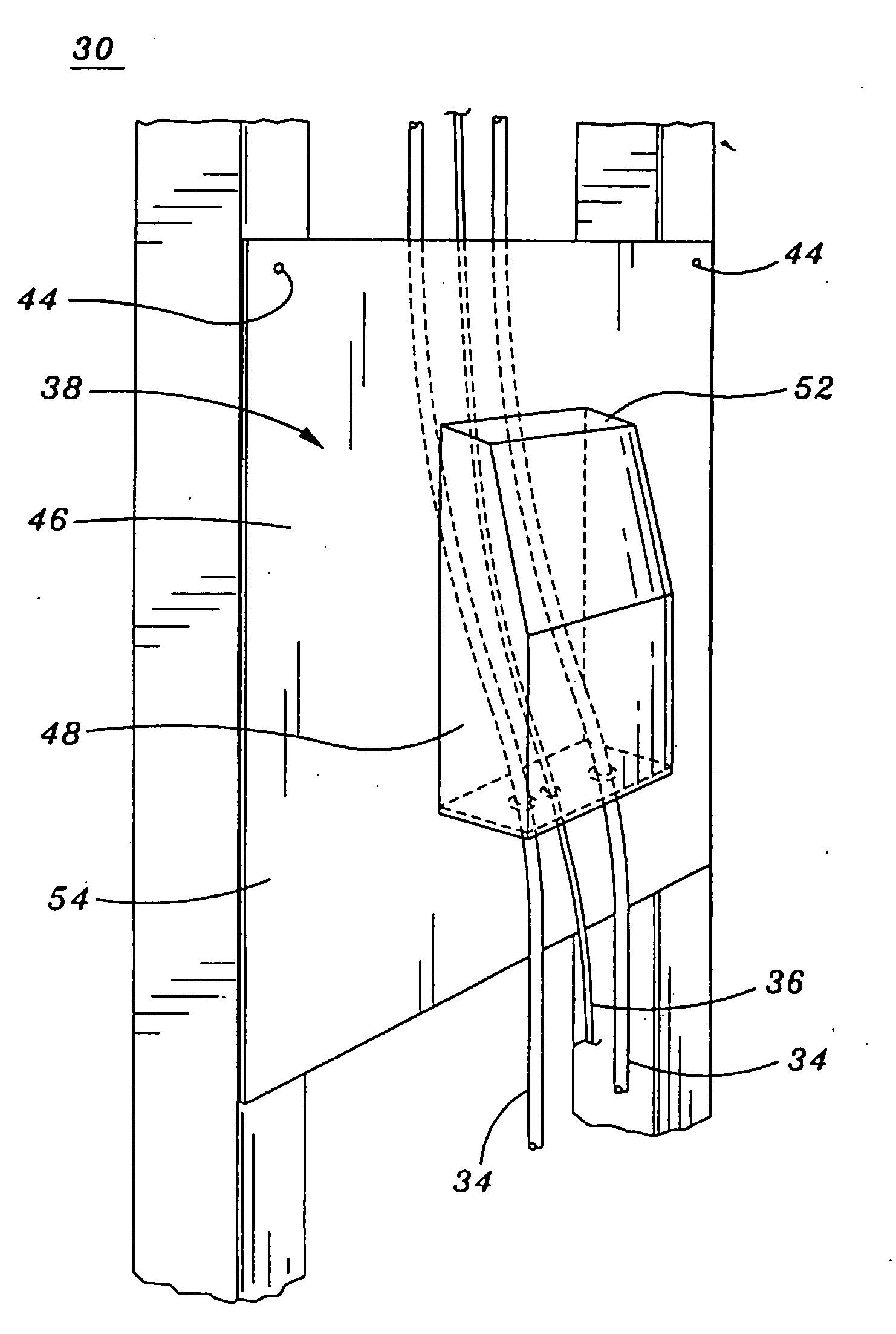 Air conditioning line flashing panel