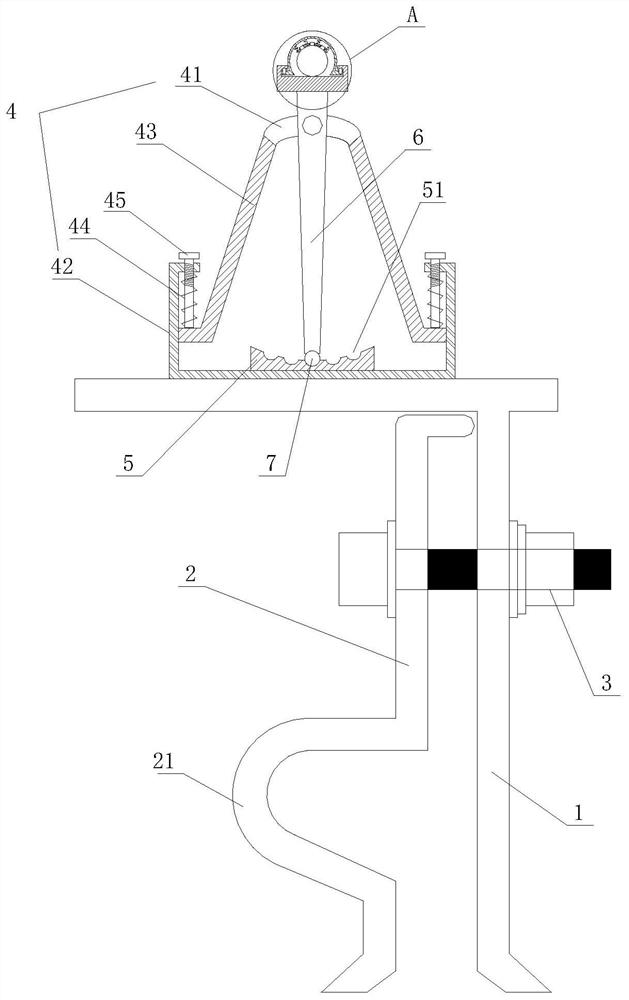 Passive ultra-low energy consumption building roof lightning protection grounding installation clamp and use method